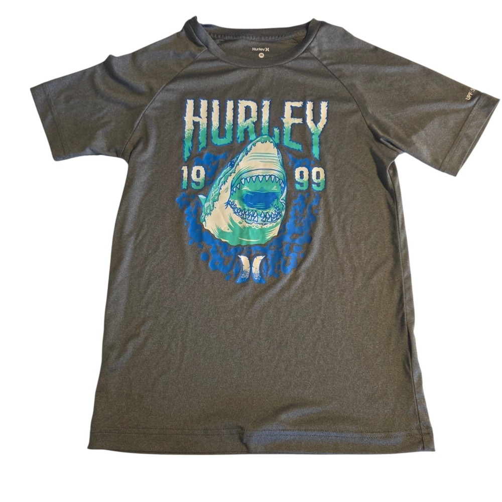 Hurley Sun Swim Shirt UPF50+ Hurley H20Dri Gray 10/12 Boys‎ Medium 10-12 Yrs